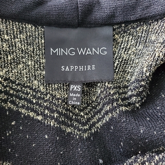 Ming Wang Black and Gold Blazer Coat - Picture 4 of 5